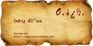 Odry Éva névjegykártya
